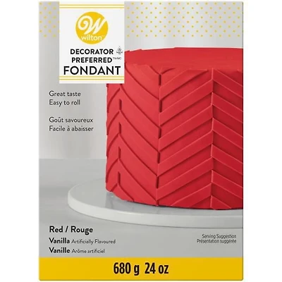 Wilton Decorator Preferred Red Fondant Icing, 680 g (24 oz.), Red, 680 g (24 oz)
