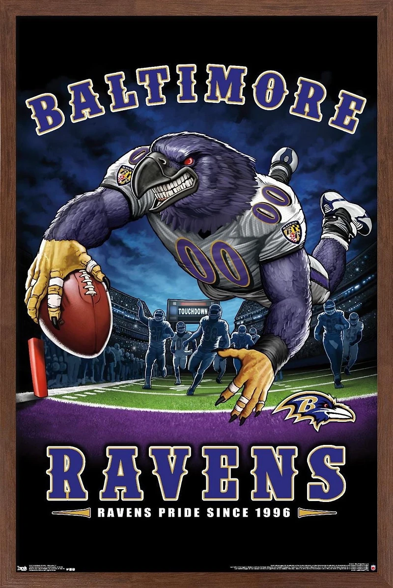 NFL Baltimore Ravens - End Zone 17 Wall Poster, 14.725" x 22.375"