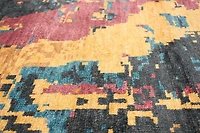 ECARPETGALLERY 5'6" x 7'7" Bordered Jules Oushak Hand-knotted Area Rug for Living Room, Dining Room and Bedroom in Red