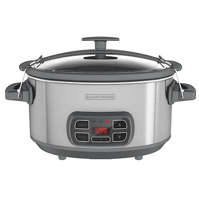 Black + Decker 7-qt Locking Lid Digital Slow Cooker