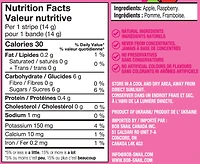 Bob Snail, Sans Gluten, Bandelettes de Fruits Pomme Framboise, 84g BobSnail, pomme framboise.84g