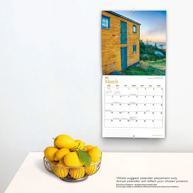 Canada's East Coast | 2023 12x24 Inch Square Wall Calendar