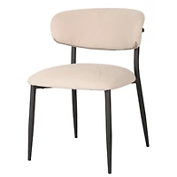 Chaise de salle à manger Tina, ensemble de 2, Beige