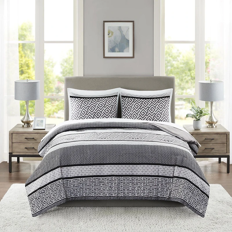Mainstays Greek Key 7pc Bed in a Bag Set