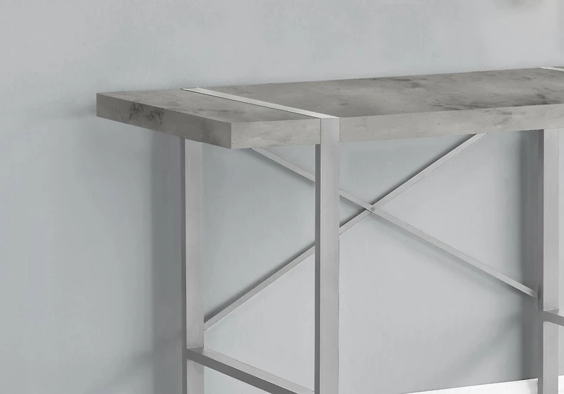 Monarch Specialties Bureau, Bureau À Domicile, Ordinateur Portable, 48"l, Travail, Métal, Stratifié, Gris, Contemporain, Moderne