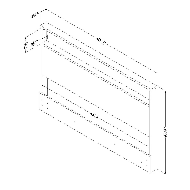 Headboard with Storage Shelf from the collection Holland South Shore