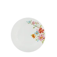 Ultra By Gibson Blooming Rose 12 Piece Dinnerware Set, Decorated, Opal Tempered Glass