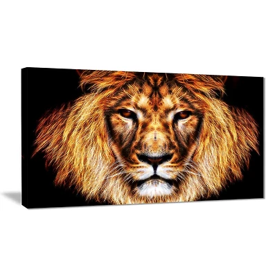 Design Art Hear Him Roar Lion Animal Single Panel Canvas Wall Art
