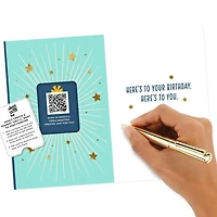 Carte de fête avec vidéo à personnaliser – « Cheers » – Hallmark (Enregistrez votre propre message vidéo)