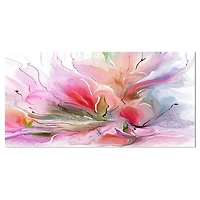 Designart Belle conception florale peinte Art mural sur toile