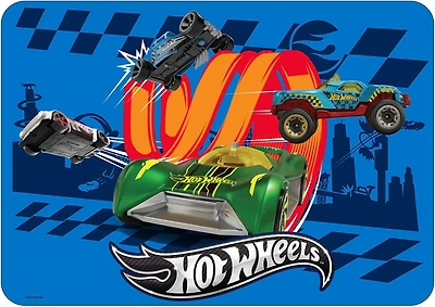 Hot Wheels "Wheel Tracks" Placemat, 13" x 18", 100% polypropylene
