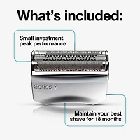 Braun Series 7 70S Electric Shaver Head Replacement Cassette – Silver, 1CT