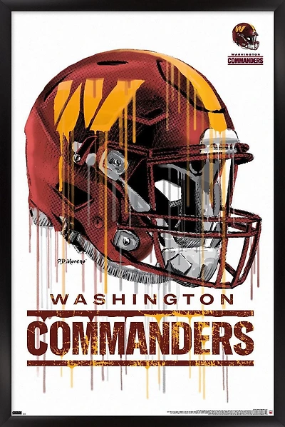 NFL Washington Commanders - Drip Helmet 22 Wall Poster