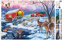 Buffalo Games - Le puzzle Darrell Bush - Christmas in the Country - en 1000 pièces