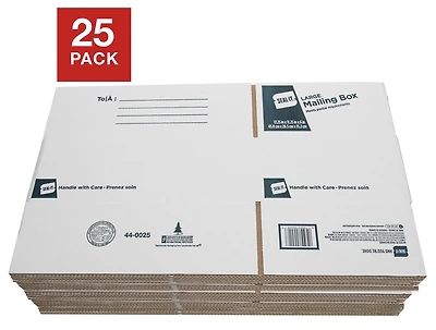 Seal-It Large Mailing Box 17.25 x 11.25 x 6 Inches, 25 Pack