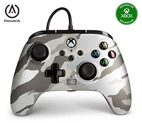 Manette filaire améliorée PowerA pour Xbox – Metallic White Camo Xbox Series X