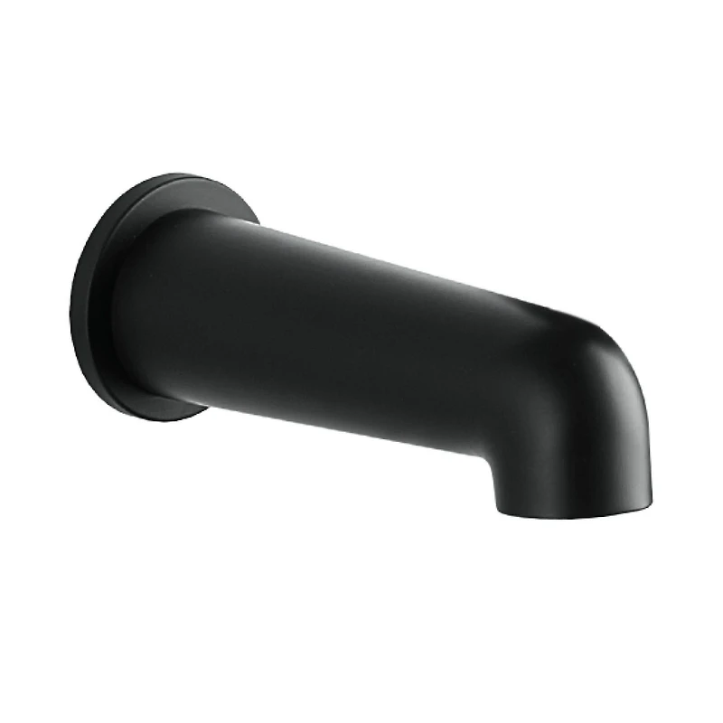 akuaplus® Matte Black 3-Way diverter Pressure Balance Bath Shower Valve Set round w/ 1-Setting Shower head and Spout