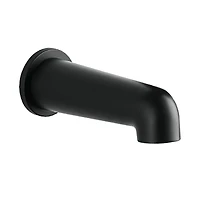 akuaplus® Matte Black 3-Way diverter Pressure Balance Bath Shower Valve Set round w/ 1-Setting Shower head and Spout