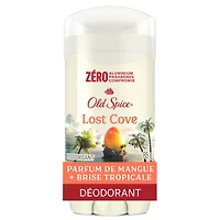 Désodorisant Old Spice pour hommes, Lost Cove, parfum de mangue et brise tropicale, fraîcheur durable 24/7, sans aluminium, 85 g