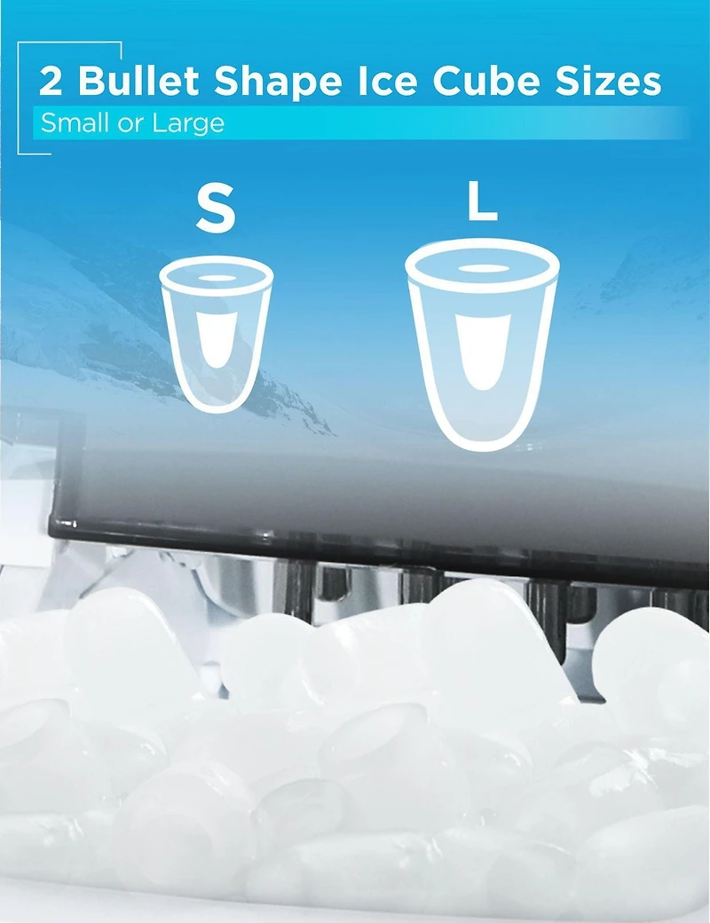 Machine à glaçons BLACK+DECKER d'une capacité de 26 lb