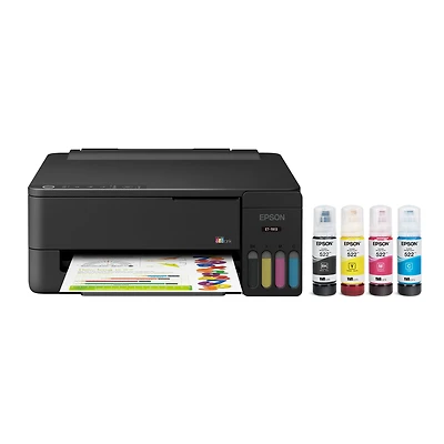Epson - Imprimante couleur sans fil EcoTank ET-1913 à réservoirs d’encre géants - Noir