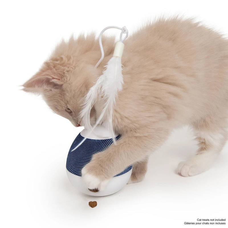 Catit PIXI Spinner Electronic Cat Toy, White & Blue