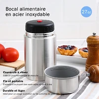 Bocal Alimentaire Mainstays en Acier Inoxydable, 800 ml