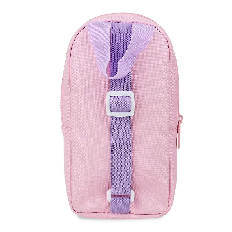 Pen+Gear Trousse à crayons fantaisie en forme de sac à dos avec bandoulière en forme de licorne, polyester rose, l'école primaire et préscolaire
