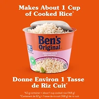 BEN'S ORIGINAL(MC) Riz Jasmin Gobelet de Riz, Collation ou Accompagnement, au Micro-ondes en 3,5 Minutes, 62 g BEN JASMINE SINGLE SERVE CUP 62g