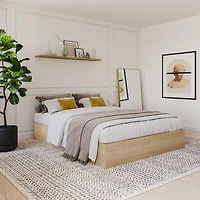 Lit rangement 3 tiroirs Nordik de Nexera, fini Érable naturel