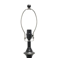 Ensemble de 3 lampes Elegant Designs de fabrication traditionnelle (2 lampes de table, 1 lampadaire) avec des abat-jours bruns, bronze