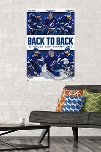 NHL Tampa Bay Lightning - 2021 NHL Stanley Cup Champions Wall Poster, 22.375" x 34" Framed