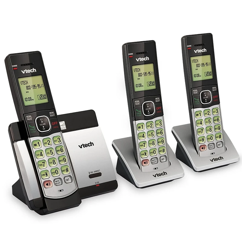 Système téléphonique CS5119-3 DECT 6.0 de Vtech sans fil extensible avec 3 combinés