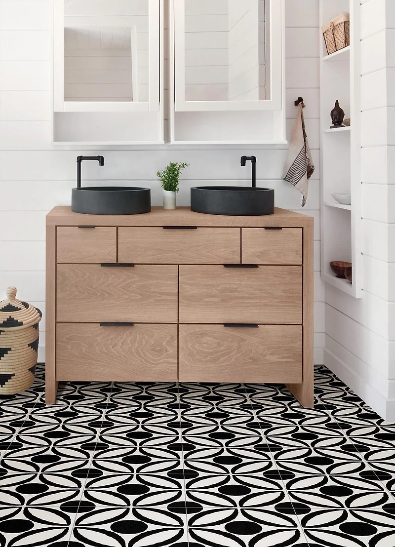 FloorPops Ensemble de 20 carreaux de sol Tory Peel & Stick