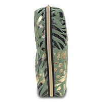 Pen + Gear Étui à crayons avec imprimé animal mixte en feuille d’or sur fond vert sauge