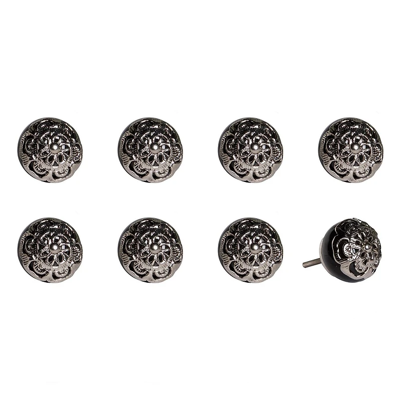 KNOB-IT VINTAGE HANDPAINTED CERAMIC KNOBS (8 Pack) K000001
