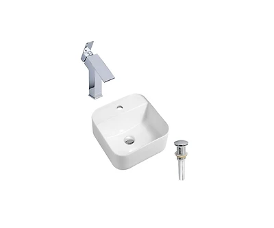 DROP Bath and Kitchen DR091244 Bathroom Vessel Sink Set