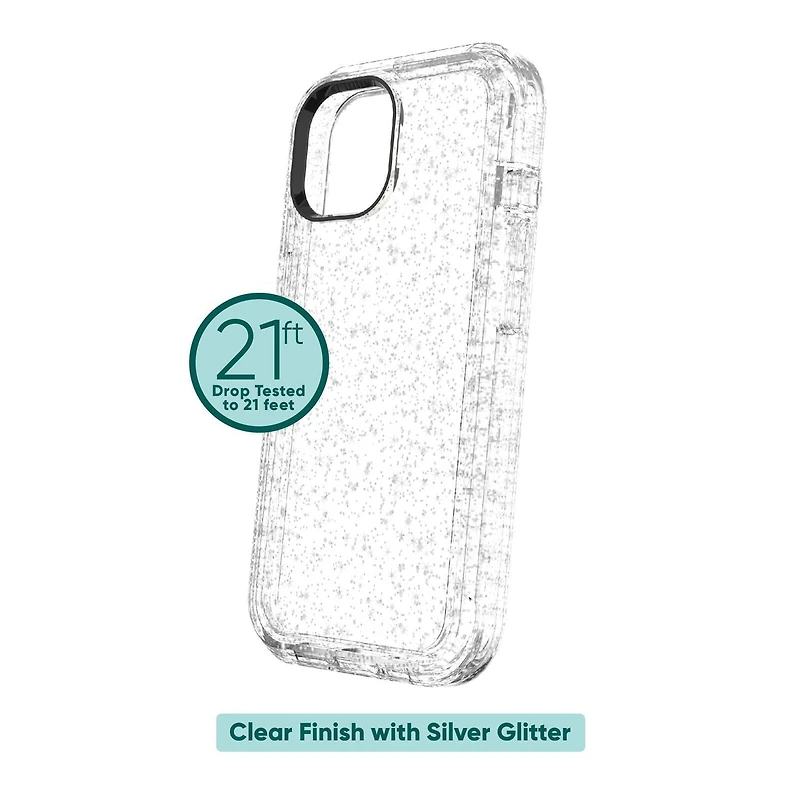 Étui robuste de Onn. pour iPhone 16e/15 /14 / 13 Antimicrobien, protection contre les chutes 6,4 m