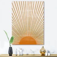 Designart Orange Sun Print III Canvas Wall Art