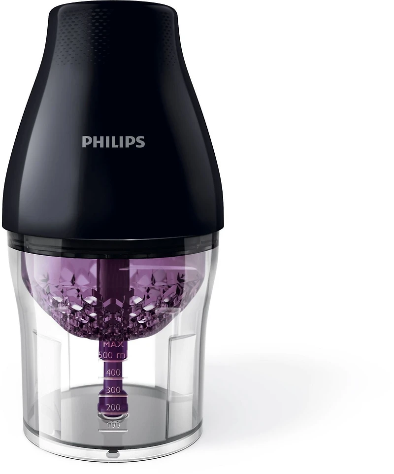 Hachoir Multichopper Philips avec technologie ChopDrop, noir, HR2505/26
