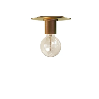 Dainolite RSW-61FH-AGB Aged Brass Flush Mount