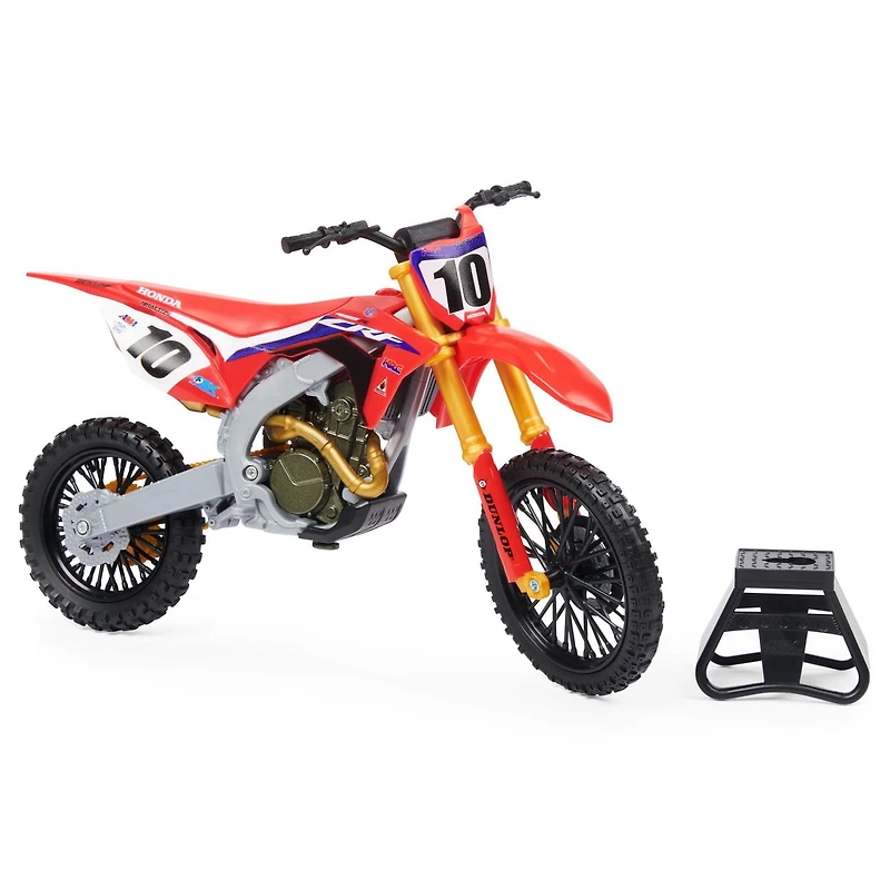 Supercross, Authentic Justin Brayton 1:10 Scale Collector Die-Cast Motorcycle Replica with Display Stand