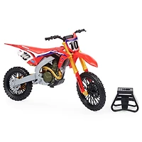 Supercross, Authentic Justin Brayton 1:10 Scale Collector Die-Cast Motorcycle Replica with Display Stand