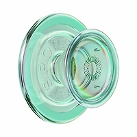 PopSockets PopGrip pour MagSafe Rond avec Anneau Adaptateur Turquoise Irisée