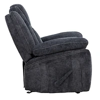 Fauteuil berçant inclinable Primo Anakin 38 po avec levier – fauteuil rembourré, inclinaison manuelle, dossier coussiné, pour salon