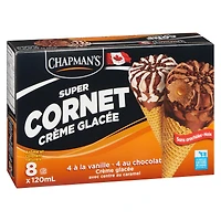 Chapman's Super Caramel Centre Ice Cream Cone in a Box, 8 x 120mL