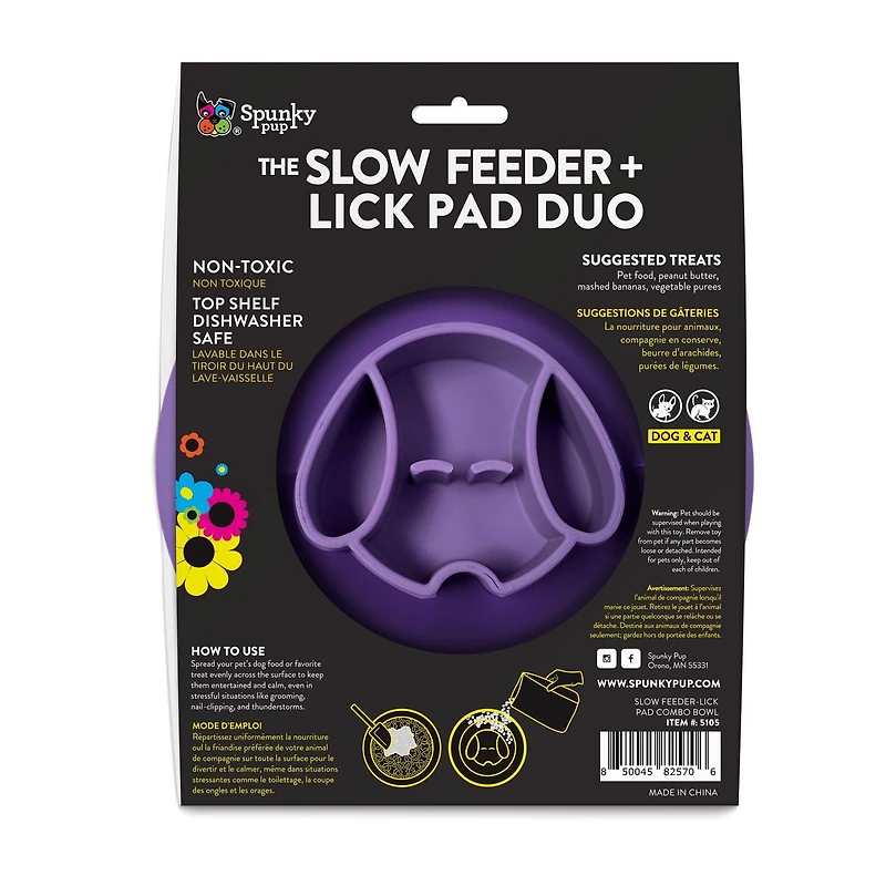 Slow Feeder - Lick Pad Combo Dog Toy