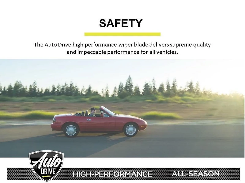 Autodrive 22" Conventional Wiper Blade, 2.36" W x 0.79" D x 27.05" H