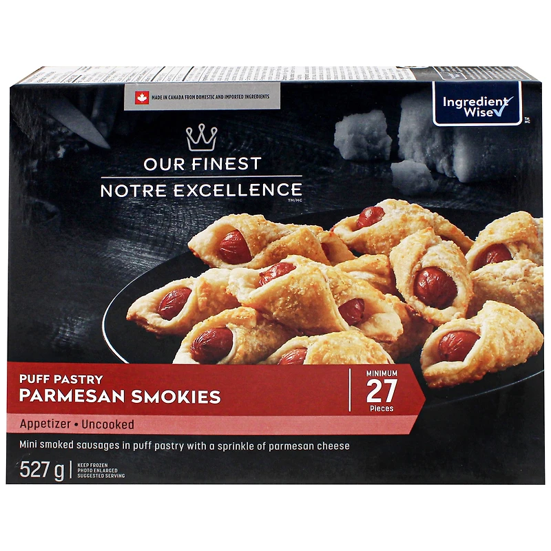 Saucisses fumées au parmesan en pâte feuilletée Notre Excellence 527 g