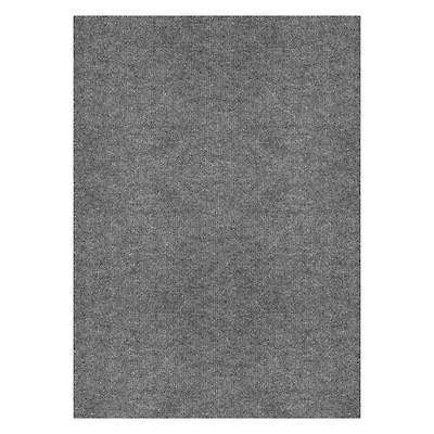 Tapis d'intérieur-extérieur gris de 6 pi x 8 pi